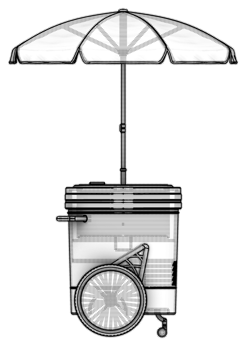 Side line view of the Barattolone
