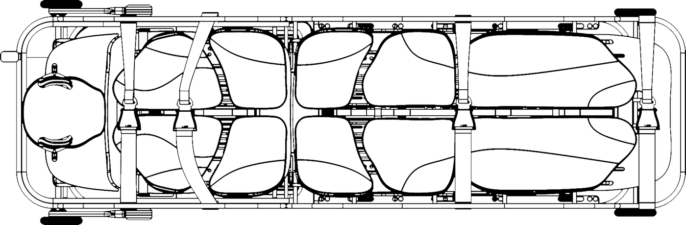 Line drawing of the scoop stretcher from above