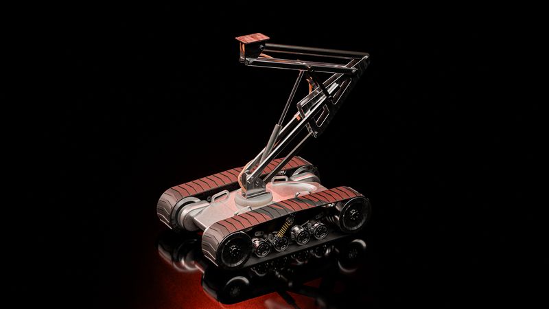 Module 03: mechanical arm on the tracked base