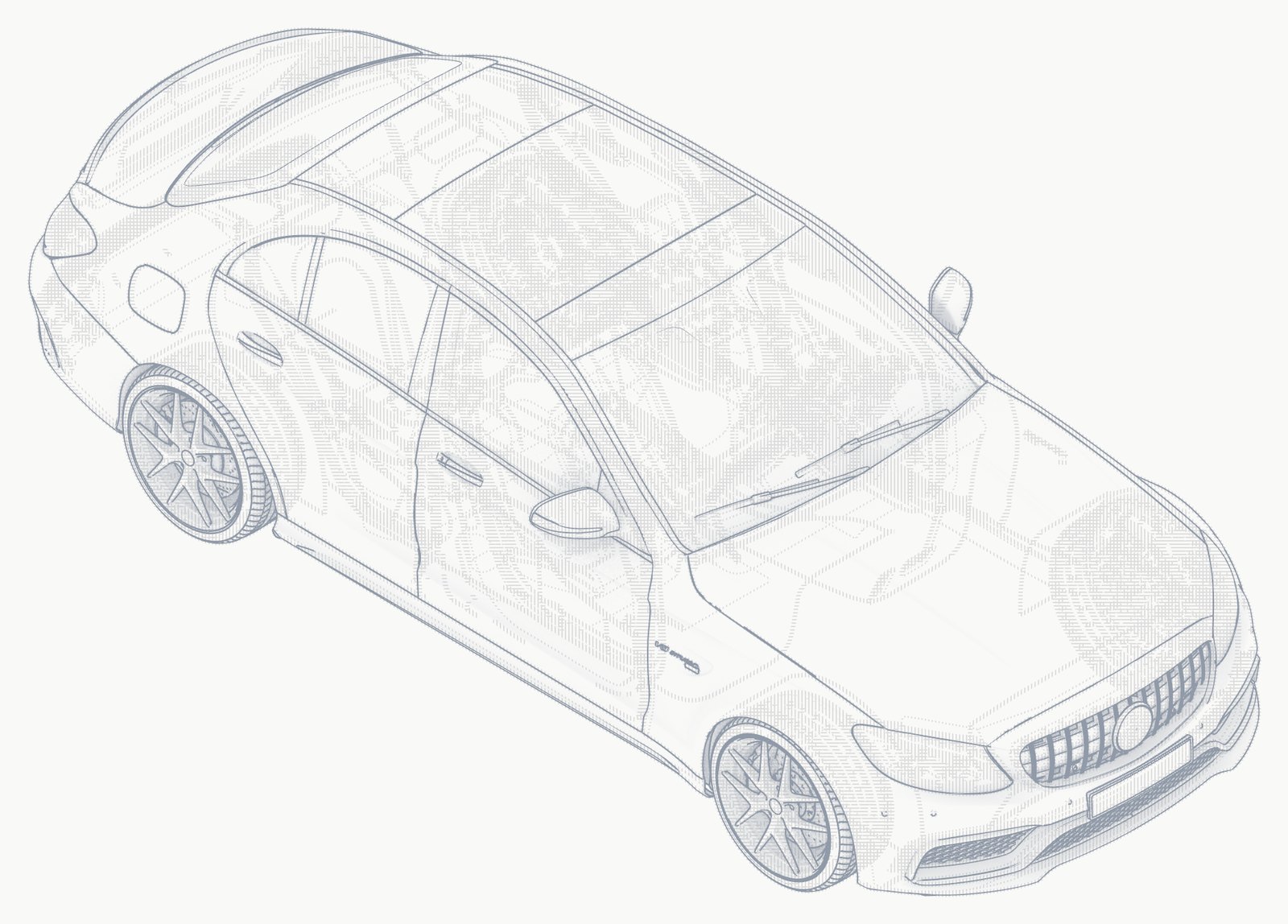 Line drawing of the C 63, isometric view