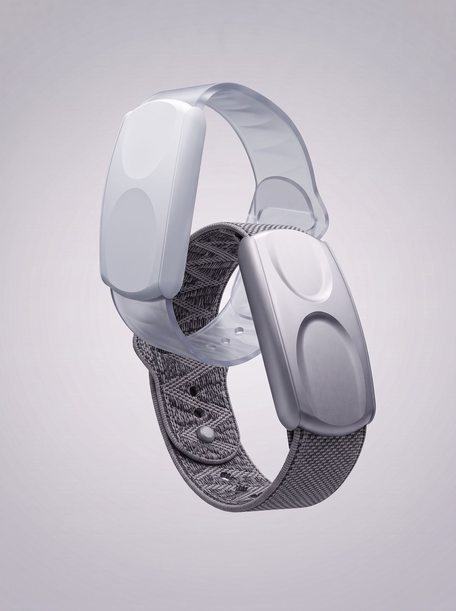 Two Nocturne bracelets, translucent and grey