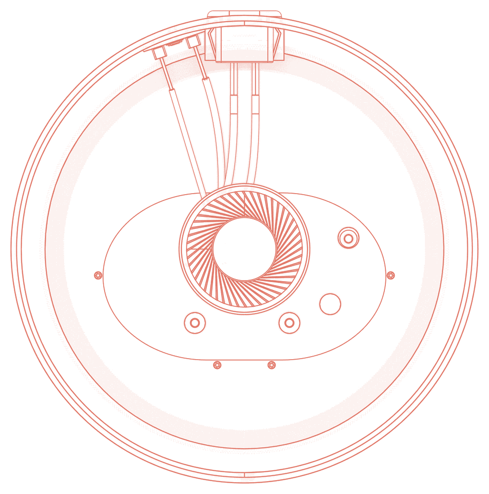Speaker inside the base