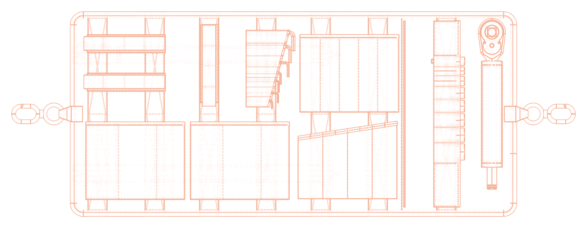 Top view of pocket configuration A